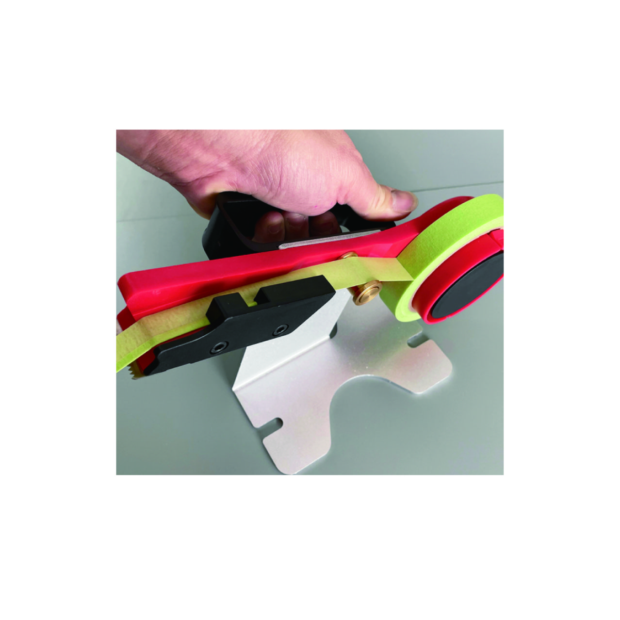 Paint Masking Tape Dispenser for Folding a Soft Edge